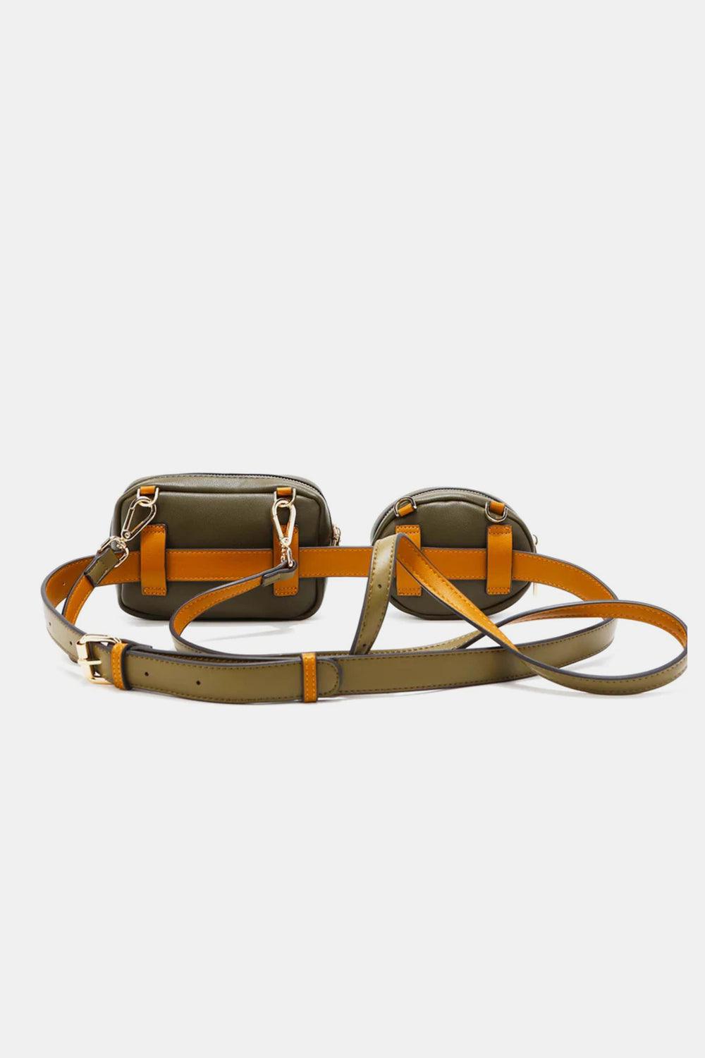 Versatile Handbag | Stylish & Functional Nicole Lee USA Double Pouch Fanny Pack - Modestly Vogue 