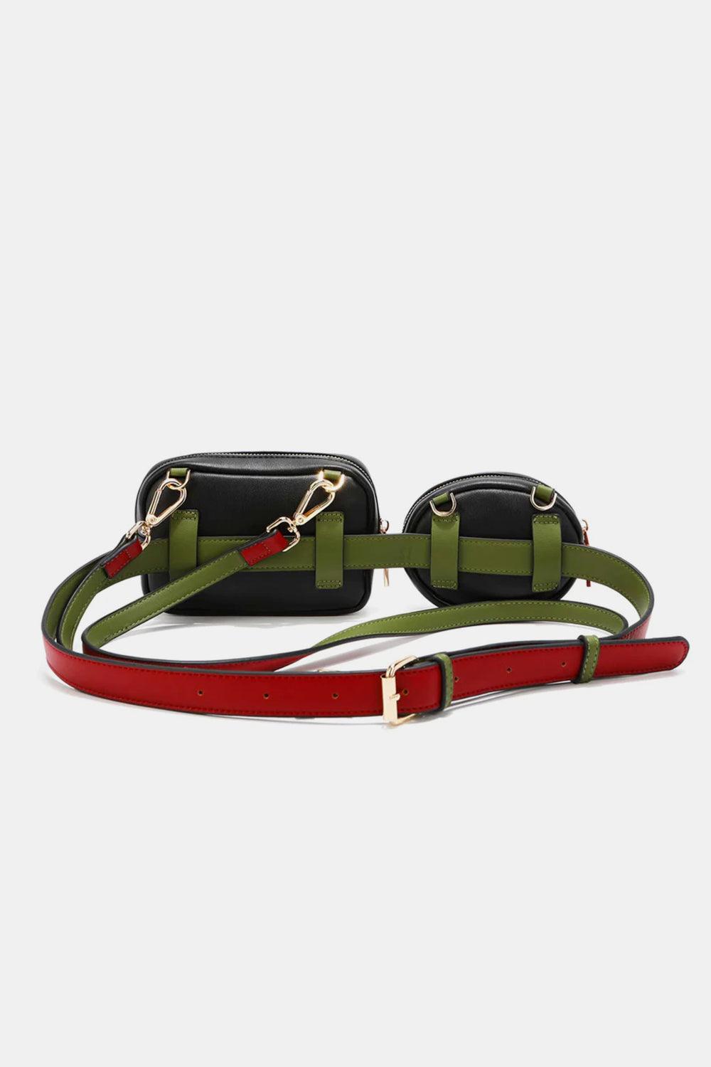 Versatile Handbag | Stylish & Functional Nicole Lee USA Double Pouch Fanny Pack - Modestly Vogue 