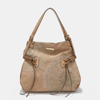 Versatile Handbag | Stylish & Functional Nicole Lee USA Side Braided Tassel Inlaid Rhinestone Embroidery Hobo Bag - Modestly Vogue 