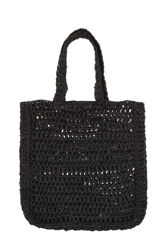 Versatile Handbag | Stylish & Functional PARIS Embroidery Straw Tote Bag - Modestly Vogue 