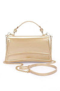 Versatile Handbag | Stylish & Functional Patent Faux Leather Top Handle Crossbody Bag - Modestly Vogue 