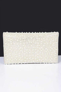 Versatile Handbag | Stylish & Functional Pearl Studded Envelope Clutch Bag - Modestly Vogue 