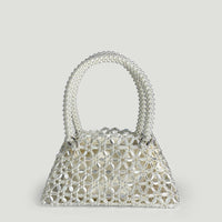 Versatile Handbag | Stylish & Functional Personalized Woven Hollowed Good looking Ceiling Handbag Shiny Handmade Pearl Tote Underarm Bag - Modestly Vogue 