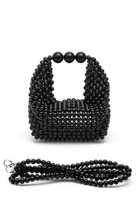 Versatile Handbag | Stylish & Functional Petite Pearl Braided Top Handle Clutch Bag - Modestly Vogue 