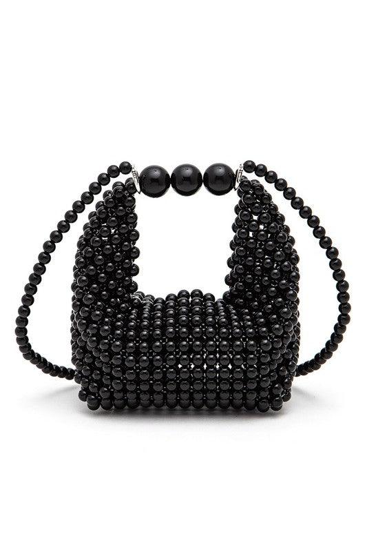 Versatile Handbag | Stylish & Functional Petite Pearl Braided Top Handle Clutch Bag - Modestly Vogue 