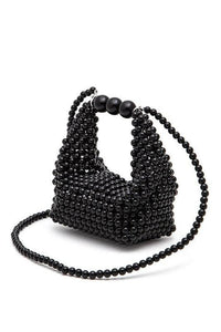 Versatile Handbag | Stylish & Functional Petite Pearl Braided Top Handle Clutch Bag - Modestly Vogue 