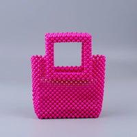 Versatile Handbag | Stylish & Functional Popular Acrylic Hand Woven Color Square Clutch High Quality Lightweight Ladies Bag - Modestly Vogue 