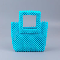 Versatile Handbag | Stylish & Functional Popular Acrylic Hand Woven Color Square Clutch High Quality Lightweight Ladies Bag - Modestly Vogue 