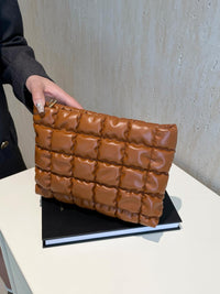 Versatile Handbag | Stylish & Functional Quilted Plaid Clutch with Zipper - Modestly Vogue 