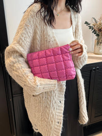 Versatile Handbag | Stylish & Functional Quilted Plaid Clutch with Zipper - Modestly Vogue 