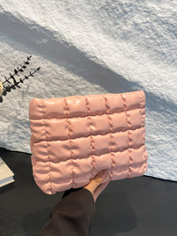 Versatile Handbag | Stylish & Functional Quilted Plaid Clutch with Zipper - Modestly Vogue 