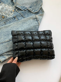 Versatile Handbag | Stylish & Functional Quilted Plaid Clutch with Zipper - Modestly Vogue 