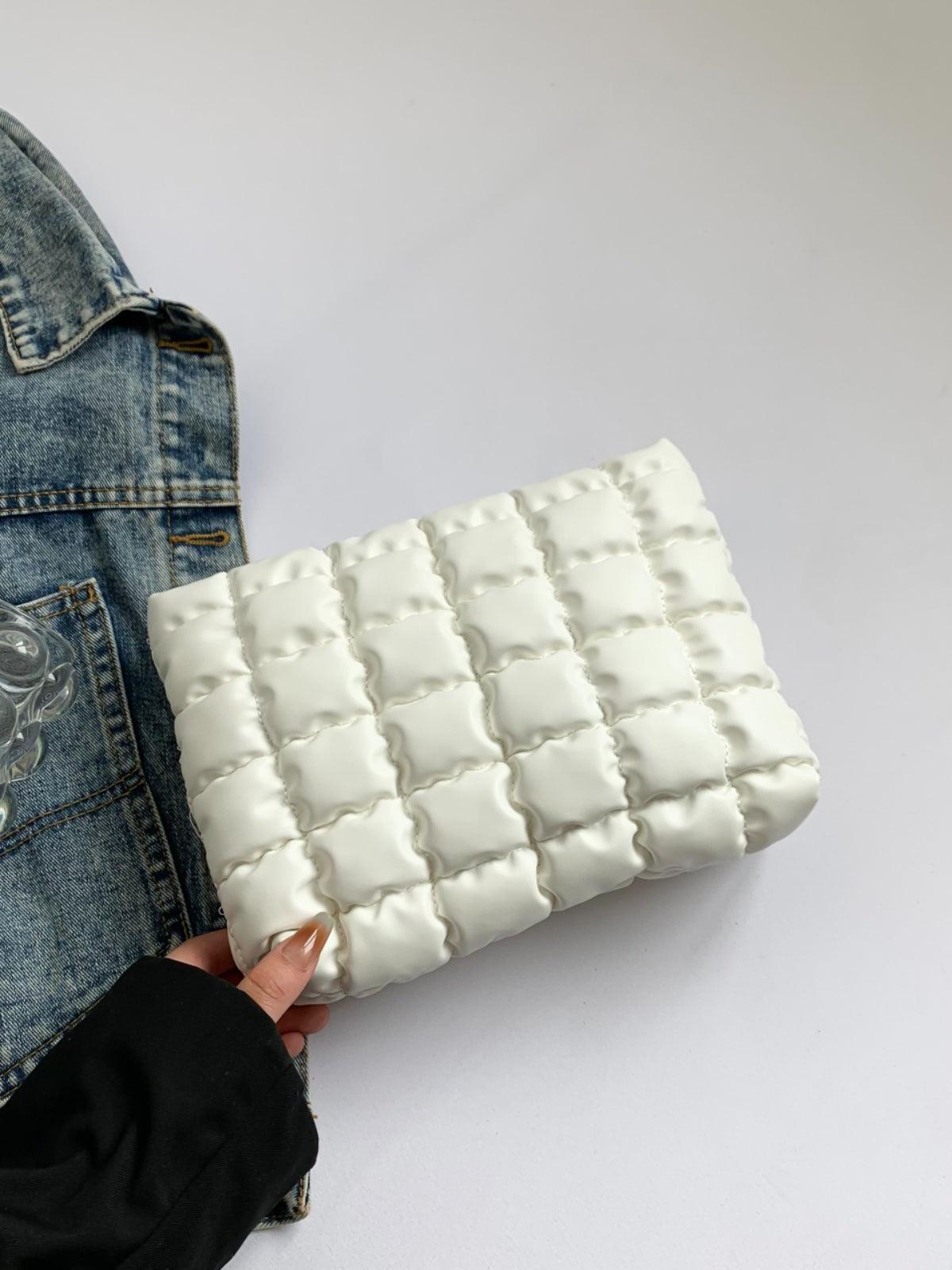 Versatile Handbag | Stylish & Functional Quilted Plaid Clutch with Zipper - Modestly Vogue 