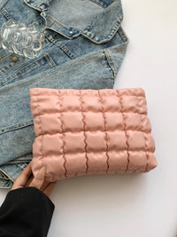 Versatile Handbag | Stylish & Functional Quilted Plaid Clutch with Zipper - Modestly Vogue 