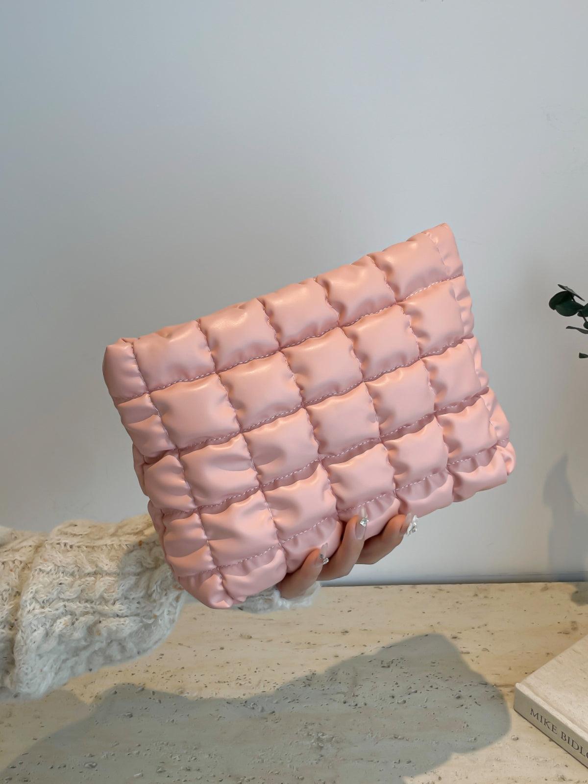 Versatile Handbag | Stylish & Functional Quilted Plaid Clutch with Zipper - Modestly Vogue 