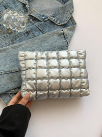 Versatile Handbag | Stylish & Functional Quilted Plaid Clutch with Zipper - Modestly Vogue 