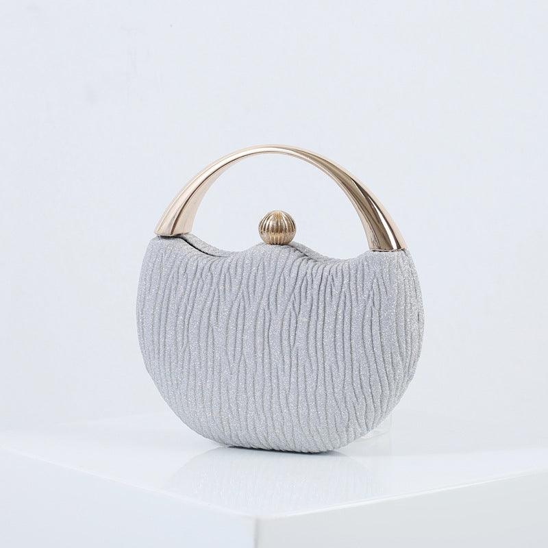 Versatile Handbag | Stylish & Functional Retro Glittering Powder Portable Cocktail Bag Arc Dinner Bag Beaded Bag Evening Bag - Modestly Vogue 