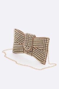 Versatile Handbag | Stylish & Functional Rhinestone Bowtie Iconic Clutch Bag - Modestly Vogue 