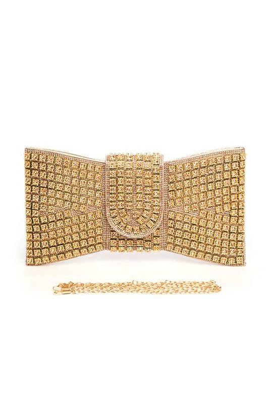 Versatile Handbag | Stylish & Functional Rhinestone Bowtie Iconic Clutch Bag - Modestly Vogue 