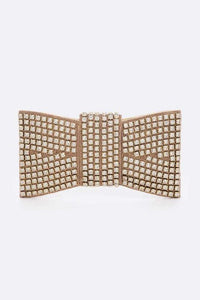 Versatile Handbag | Stylish & Functional Rhinestone Bowtie Iconic Clutch Bag - Modestly Vogue 