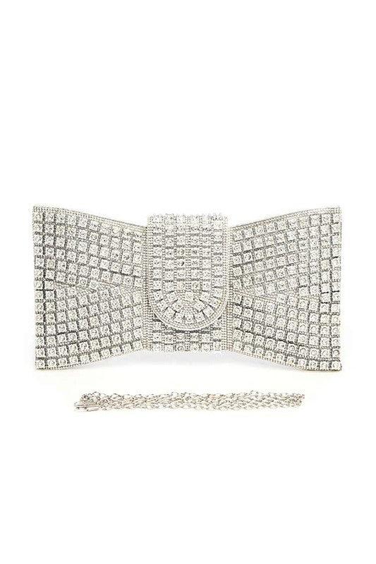 Versatile Handbag | Stylish & Functional Rhinestone Bowtie Iconic Clutch Bag - Modestly Vogue 