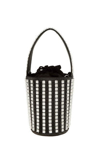 Versatile Handbag | Stylish & Functional Rhinestone Cylinder Shaped Bucket bag - Modestly Vogue 