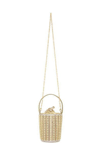 Versatile Handbag | Stylish & Functional Rhinestone Cylinder Shaped Bucket bag - Modestly Vogue 