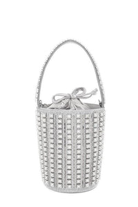 Versatile Handbag | Stylish & Functional Rhinestone Cylinder Shaped Bucket bag - Modestly Vogue 