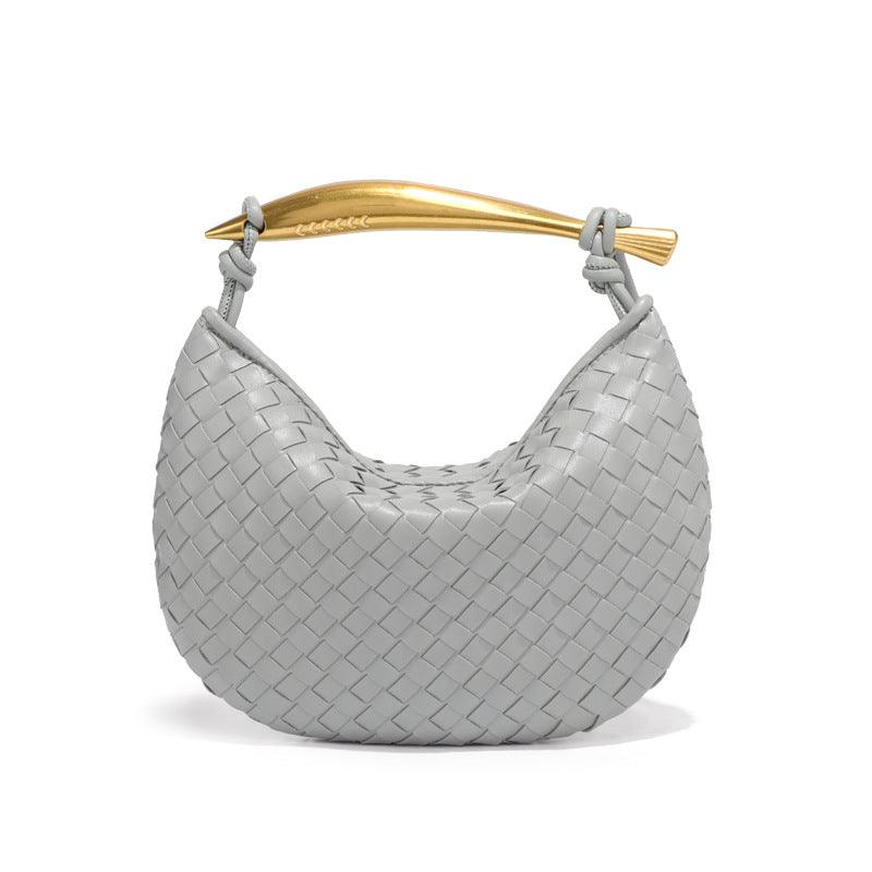 Versatile Handbag | Stylish & Functional Special Interest Design Woven Sardine Bag Simple Metal Portable Casual Shoulder Messenger Bag Women - Modestly Vogue 