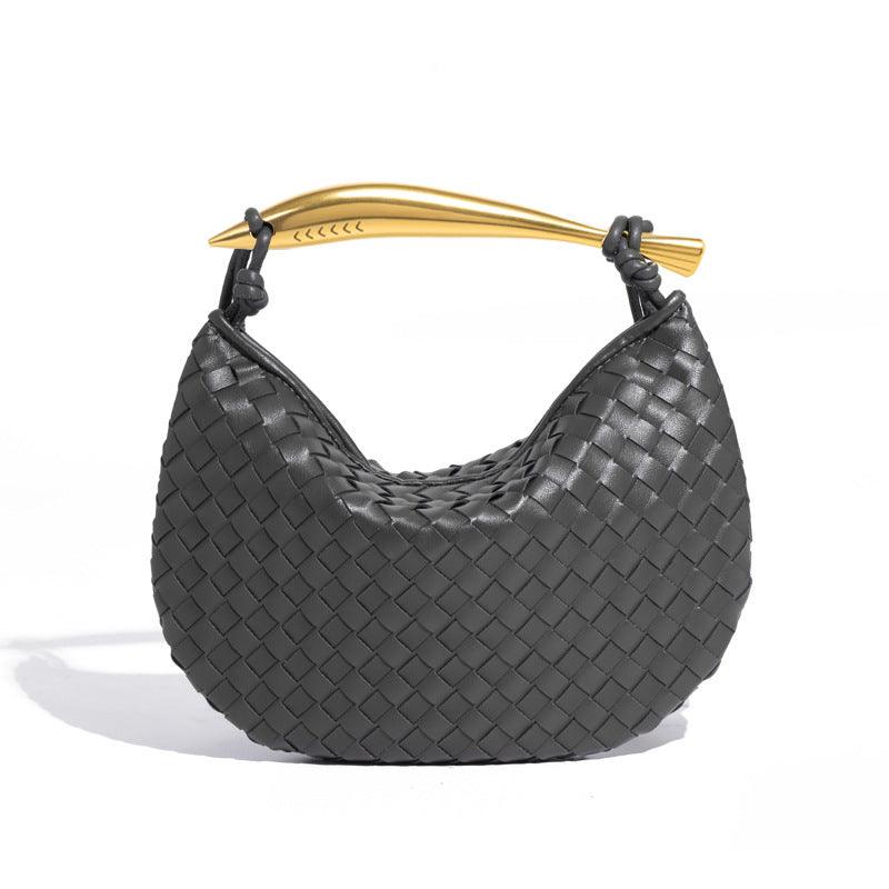 Versatile Handbag | Stylish & Functional Special Interest Design Woven Sardine Bag Simple Metal Portable Casual Shoulder Messenger Bag Women - Modestly Vogue 