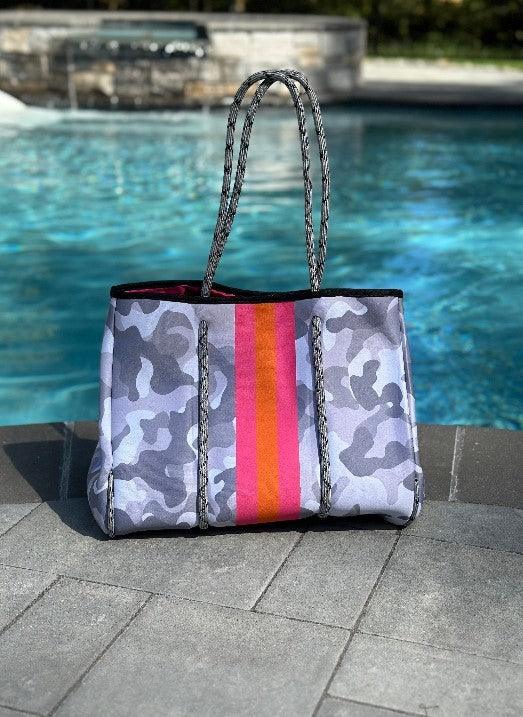 Versatile Handbag | Stylish & Functional The Kellie Camo Neoprene Tote - Modestly Vogue 