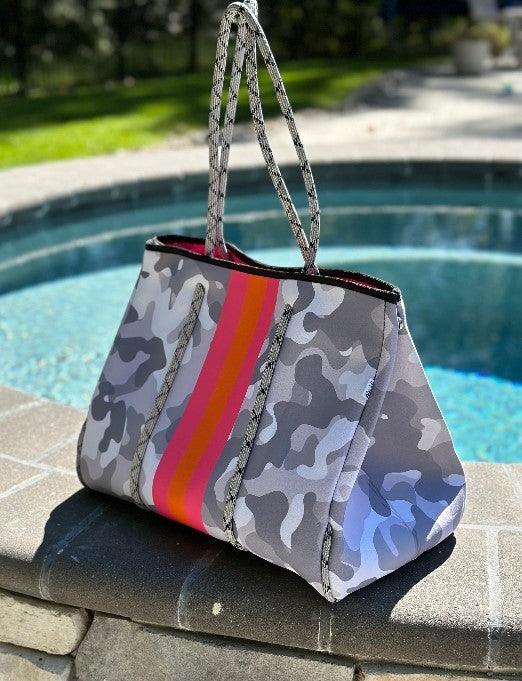 Versatile Handbag | Stylish & Functional The Kellie Camo Neoprene Tote - Modestly Vogue 