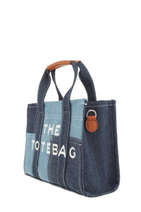 Denim Handbag | Functional The Medium Crossbody Tote Bag - Modestly Vogue 