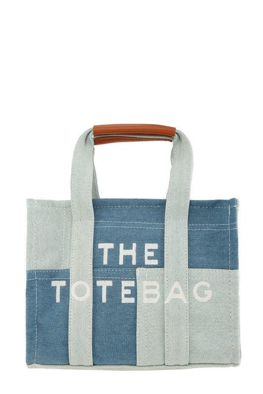 Denim Handbag | Functional The Medium Crossbody Tote Bag - Modestly Vogue 