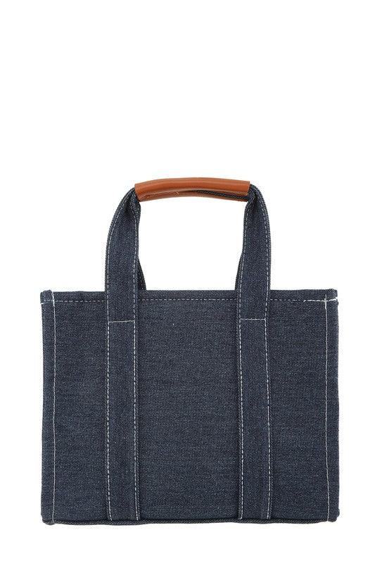 Denim Handbag | Functional The Medium Crossbody Tote Bag - Modestly Vogue 