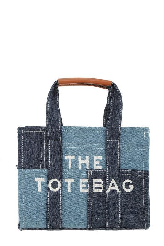 Denim Handbag | Functional The Medium Crossbody Tote Bag - Modestly Vogue 