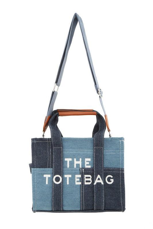 Denim Handbag | Functional The Medium Crossbody Tote Bag - Modestly Vogue 