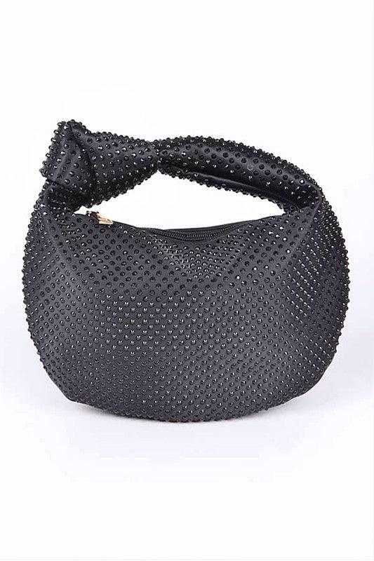 Versatile Handbag | Stylish & Functional Tonal Studded Knotted Soft Clutch - Modestly Vogue 