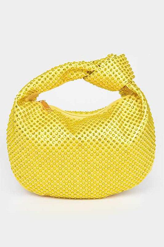 Versatile Handbag | Stylish & Functional Tonal Studded Knotted Soft Clutch - Modestly Vogue 