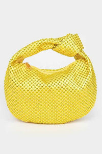 Versatile Handbag | Stylish & Functional Tonal Studded Knotted Soft Clutch - Modestly Vogue 