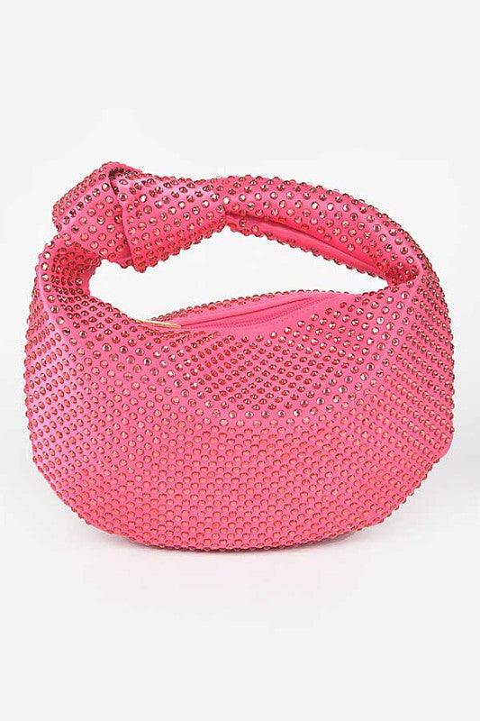 Versatile Handbag | Stylish & Functional Tonal Studded Knotted Soft Clutch - Modestly Vogue 