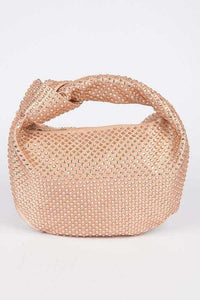 Versatile Handbag | Stylish & Functional Tonal Studded Knotted Soft Clutch - Modestly Vogue 