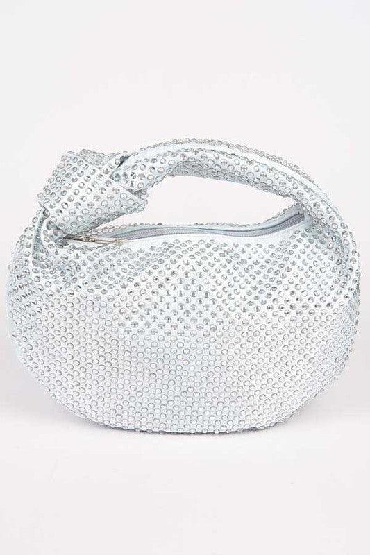 Versatile Handbag | Stylish & Functional Tonal Studded Knotted Soft Clutch - Modestly Vogue 