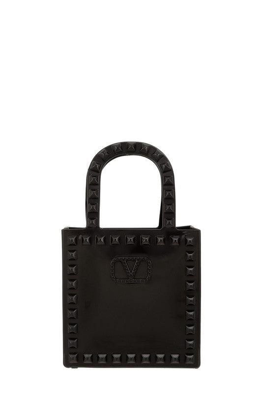 Versatile Handbag | Stylish & Functional V Buckle Mini Jelly Handle Bag - Modestly Vogue 