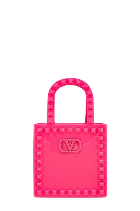 Versatile Handbag | Stylish & Functional V Buckle Mini Jelly Handle Bag - Modestly Vogue 