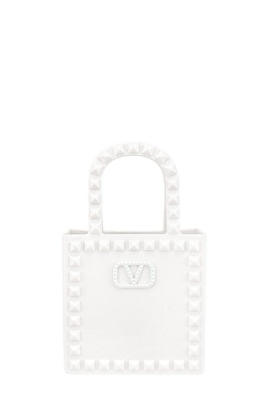 Versatile Handbag | Stylish & Functional V Buckle Mini Jelly Handle Bag - Modestly Vogue 