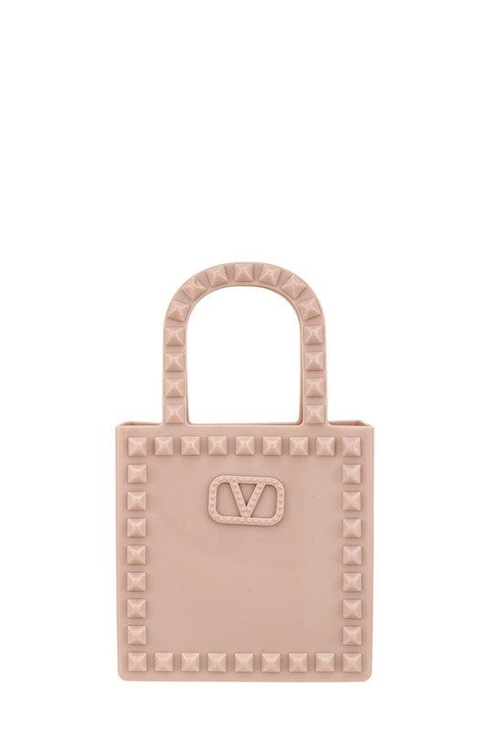 Versatile Handbag | Stylish & Functional V Buckle Mini Jelly Handle Bag - Modestly Vogue 