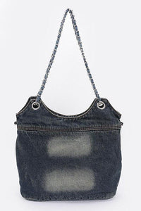 Denim Handbag | Functional Vintage Iconic Tote Bag - Modestly Vogue 