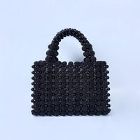 Versatile Handbag | Stylish & Functional Waxberry Pearl Dinner Dress Handbag Hand Woven Casual Fashionable Beaded Elegant Waxberry Small Square Bag - Modestly Vogue 