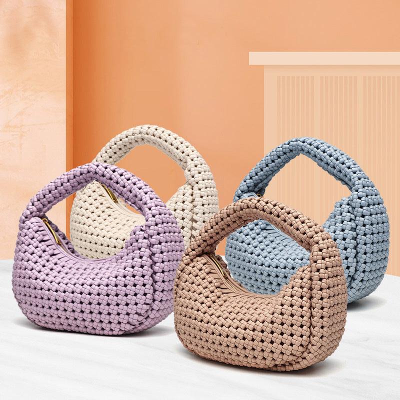 Versatile Handbag | Stylish & Functional Woven Bag Hand Carrying French Bag Women Underarm Bag Trendy Hand Carrying Bag - Modestly Vogue 